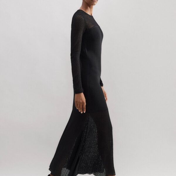 Lace Stitch Evening Maxi Dress - Image 6