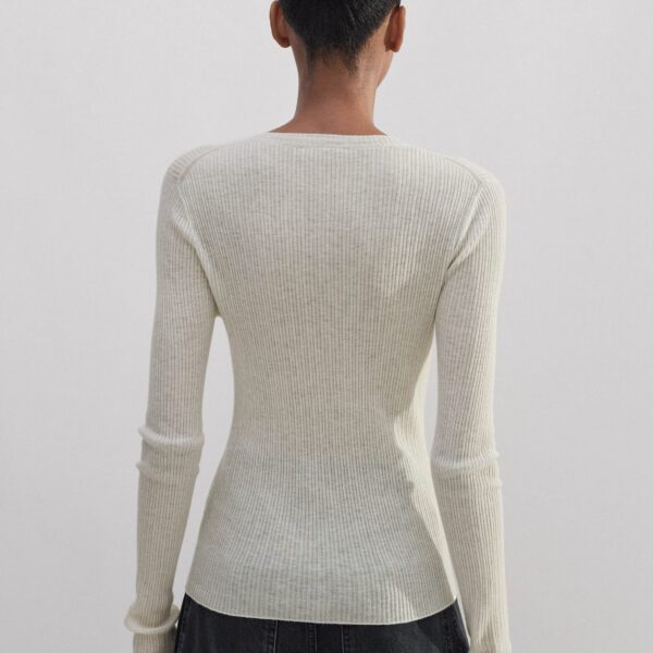 Merino Cashmere Barely There Henley Sweater - Image 5