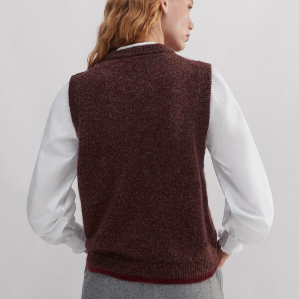 Merino Cashmere Silk Mouliné Sweater Vest + Snood - Image 6