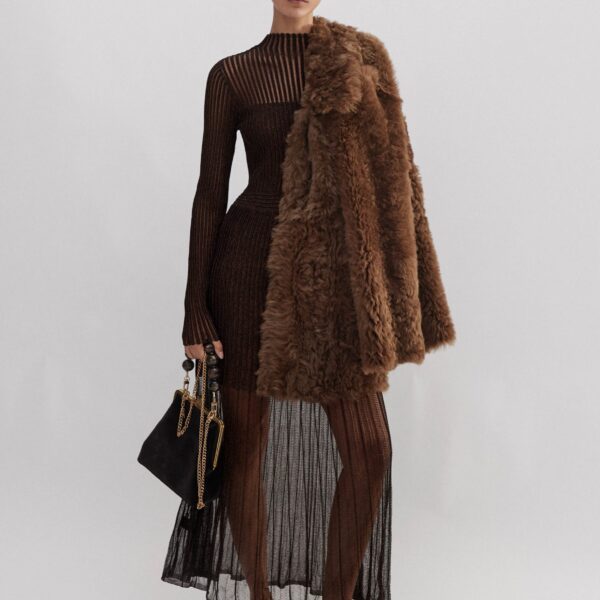 Metallic Pointelle Knit Maxi Dress - Image 6