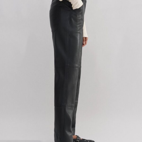 Panelled Leather Jean - Image 5
