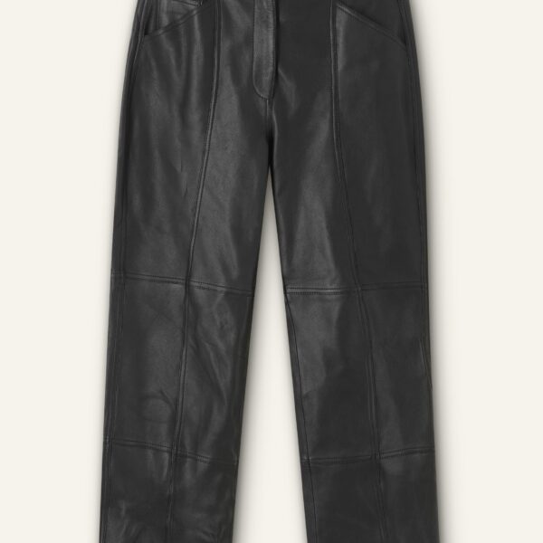 Panelled Leather Jean - Image 6