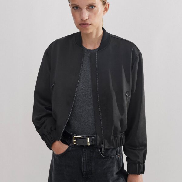Satin Twill Evening Bomber - Image 5