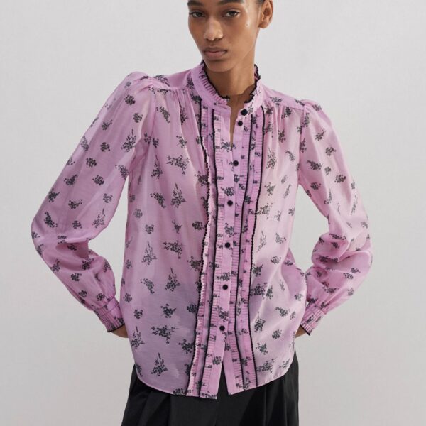 Scattered Floral Print Blouse + Cami - Image 5