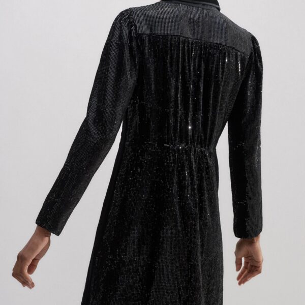 Silk-Blend Sequin Mini Dress - Image 5