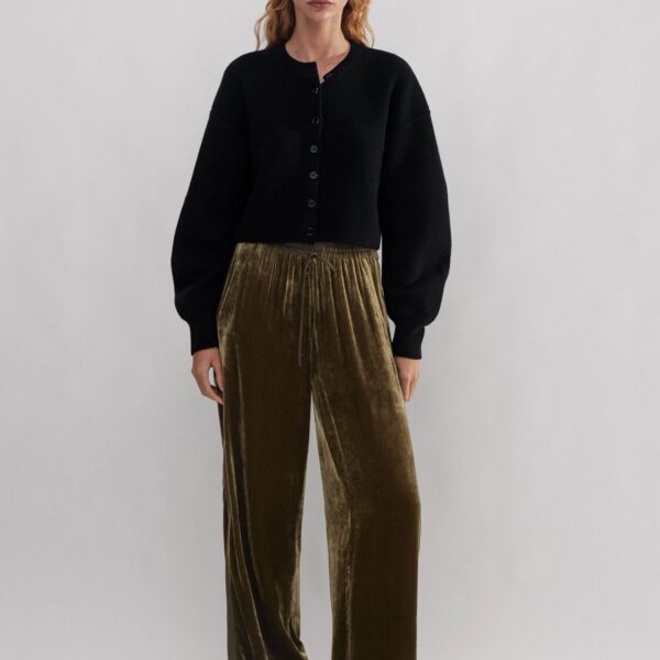 Silk-Blend Velvet Relaxed Tapered Pant - Image 5