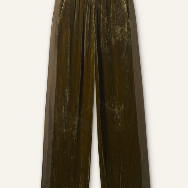 Silk-Blend Velvet Relaxed Tapered Pant - Image 6