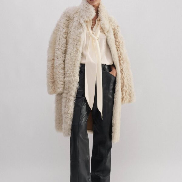 Silk Oversized Button Blouse + Tie - Image 6