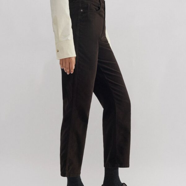 Stretch Velvet Straight Crop Jean - Image 5