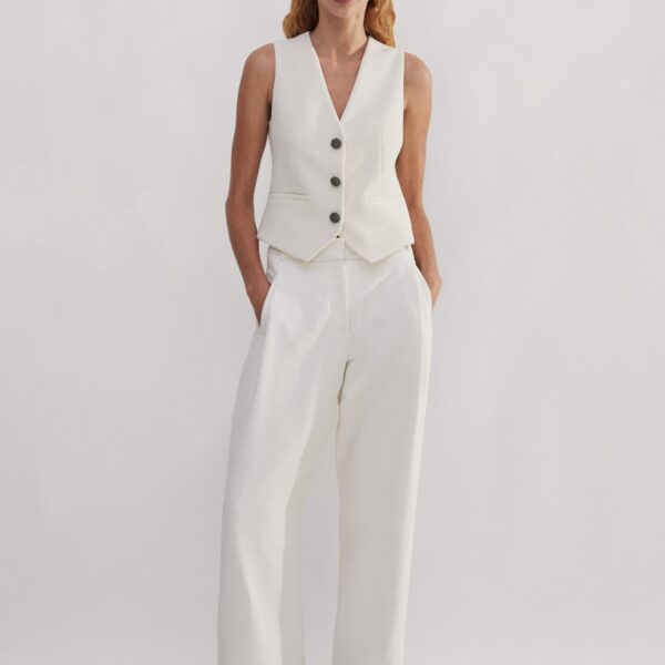 Textured Tailored Tux Vest - Image 5