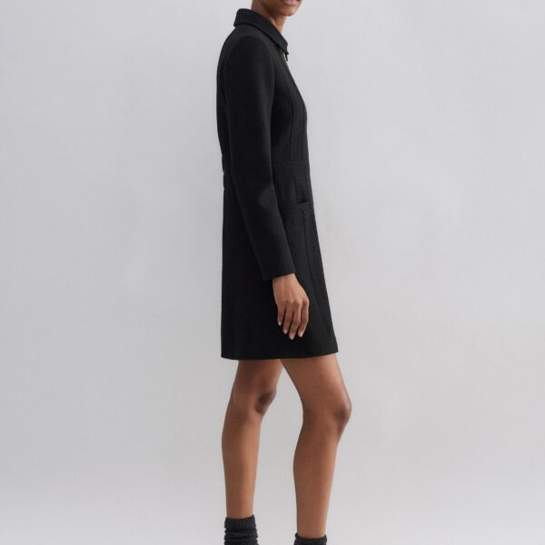 Textured Zip-Front Mini Dress - Image 5