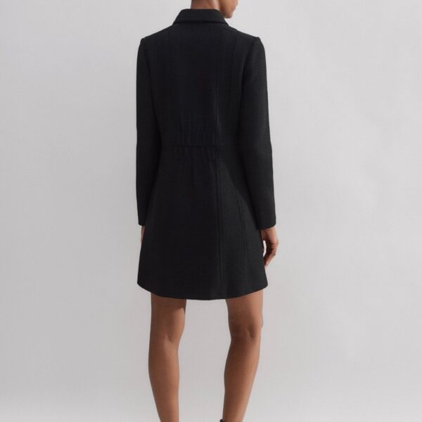 Textured Zip-Front Mini Dress - Image 6