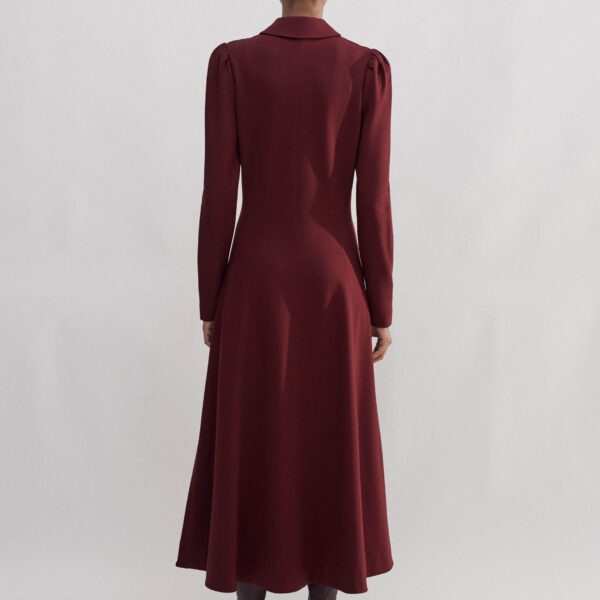 Travel Tailoring Collar Midi Dress - Image 5
