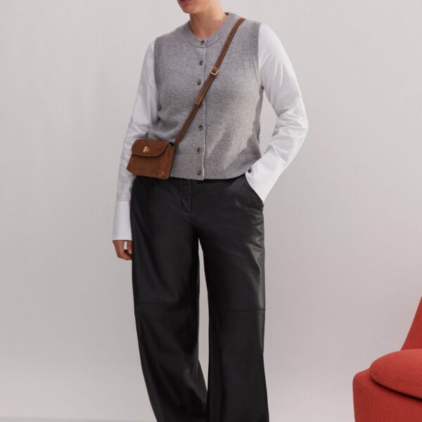 Ultra-Soft Leather Wide-Leg Pant - Image 5