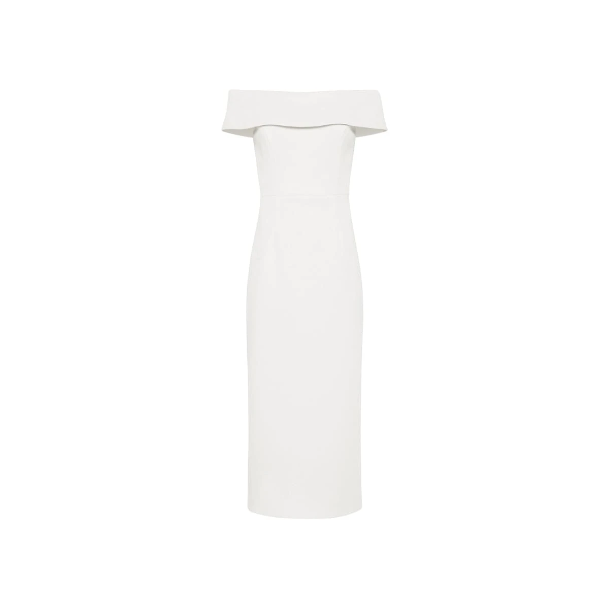 Rebecca Vallance Amore Off Shoulder Midi Ivory