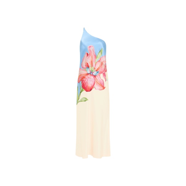 Rebecca Vallance Orchid Oasis One Shoulder Midi Dress