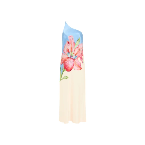 Rebecca Vallance Orchid Oasis One Shoulder Midi Dress