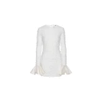 Bow Mini Ls Dress White