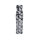 Flower Mesh Tube Dress Grey Print