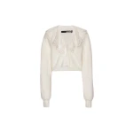 Lace Collar Knit Cardigan Creme