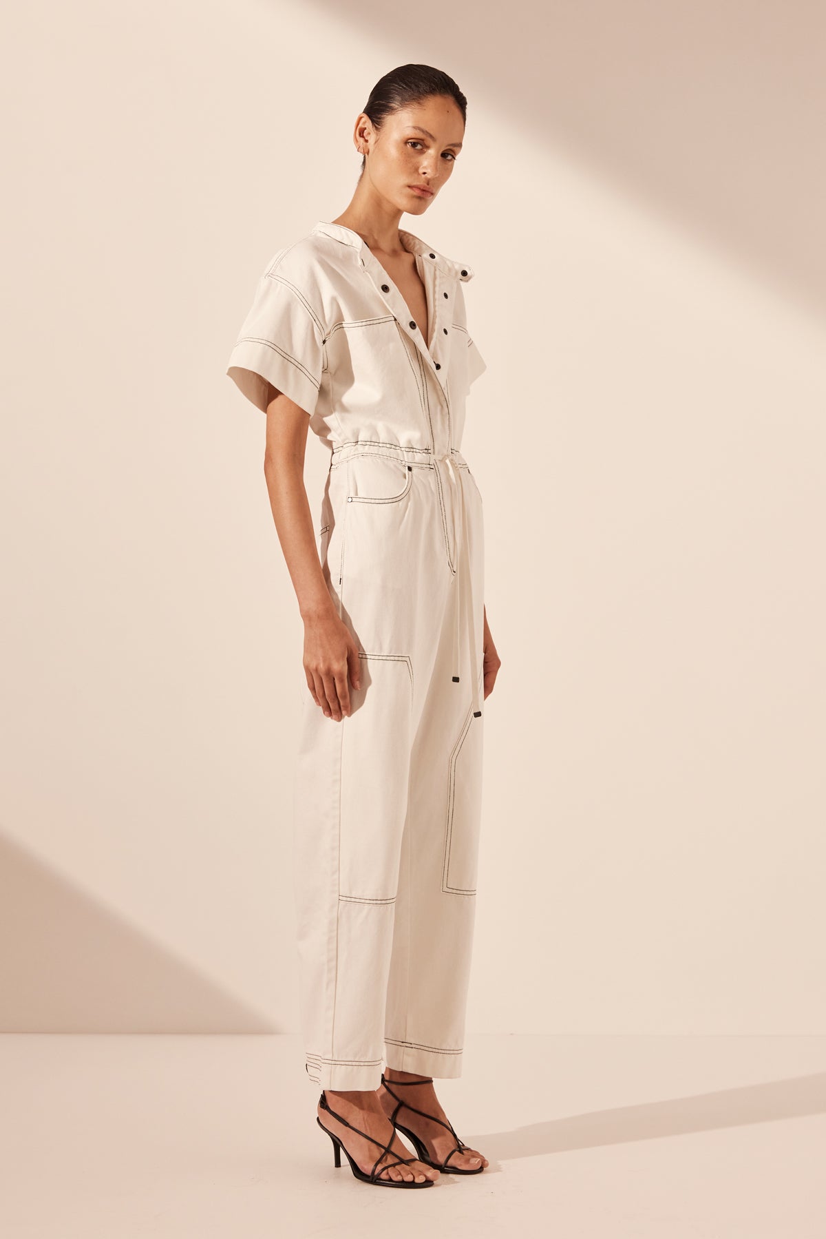 White Utility Boiler Suit Womens Buy Acler Pink Battan Boiler