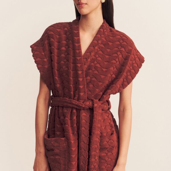 Shona Joy Pauline Sleeveless Robe – Cognac, view 3