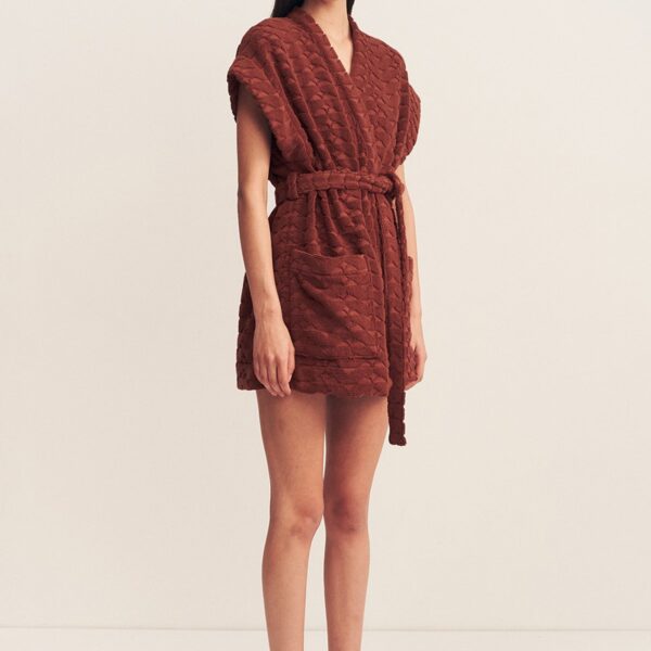 Shona Joy Pauline Sleeveless Robe – Cognac, view 5