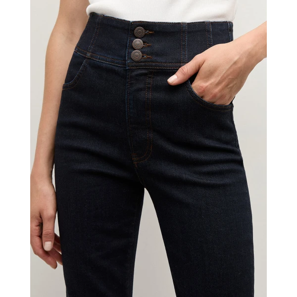 Carson Corset Waist Kick-Flare Jean