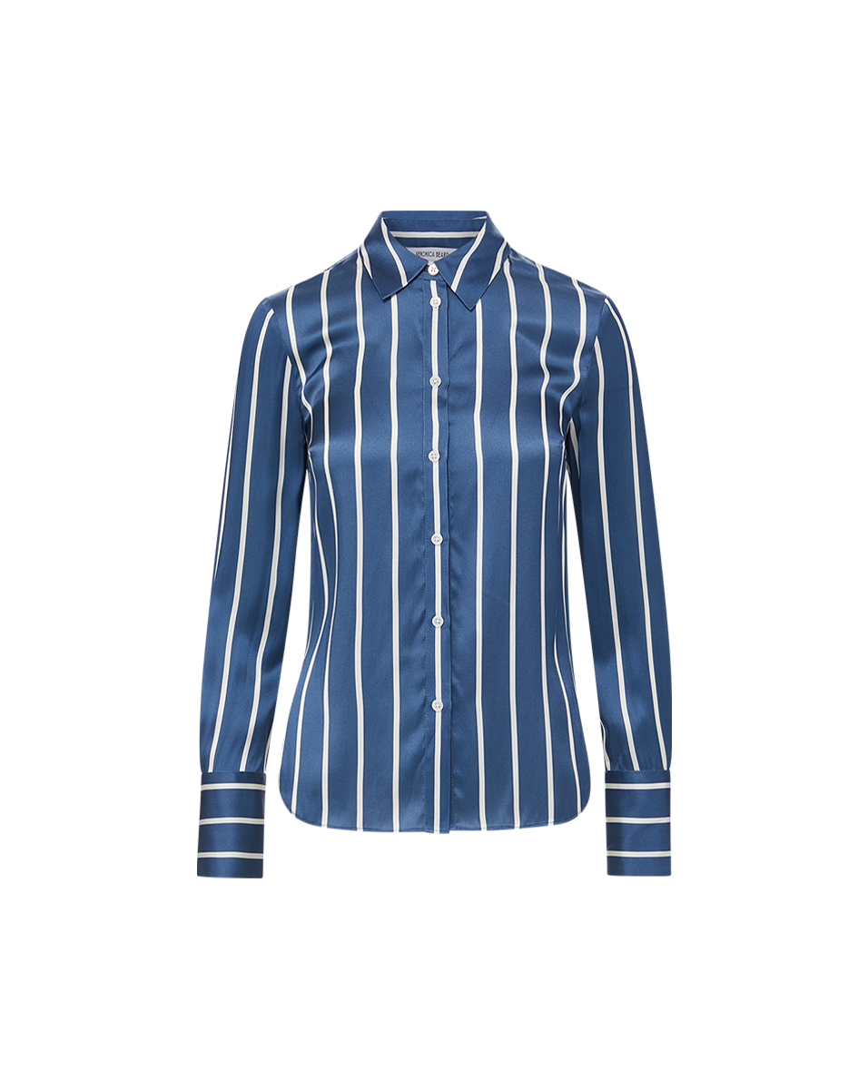 Veronica Beard Monique Silk Button-Down Shirt