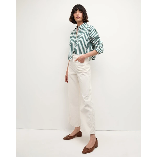 Taylor Cropped Corduroy Wide-Leg Pant