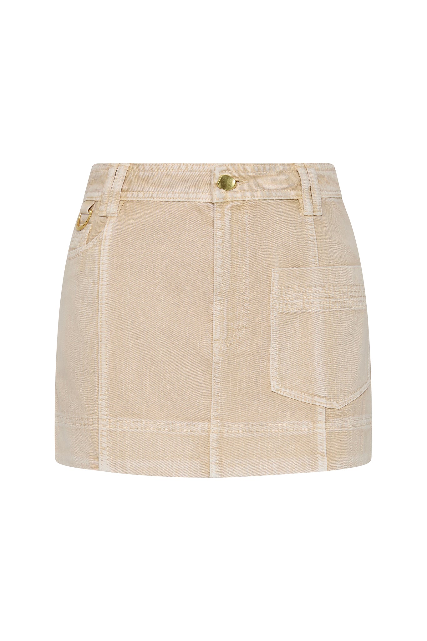 Aje Kya Contrast Denim Micro Skirt