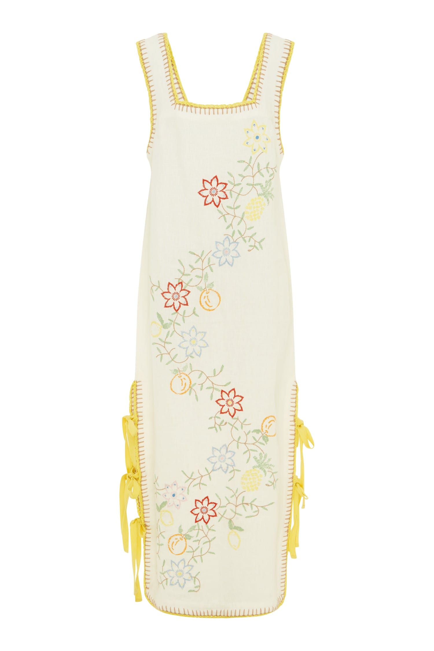 Alemais Olivia Embroidered Midi Dress