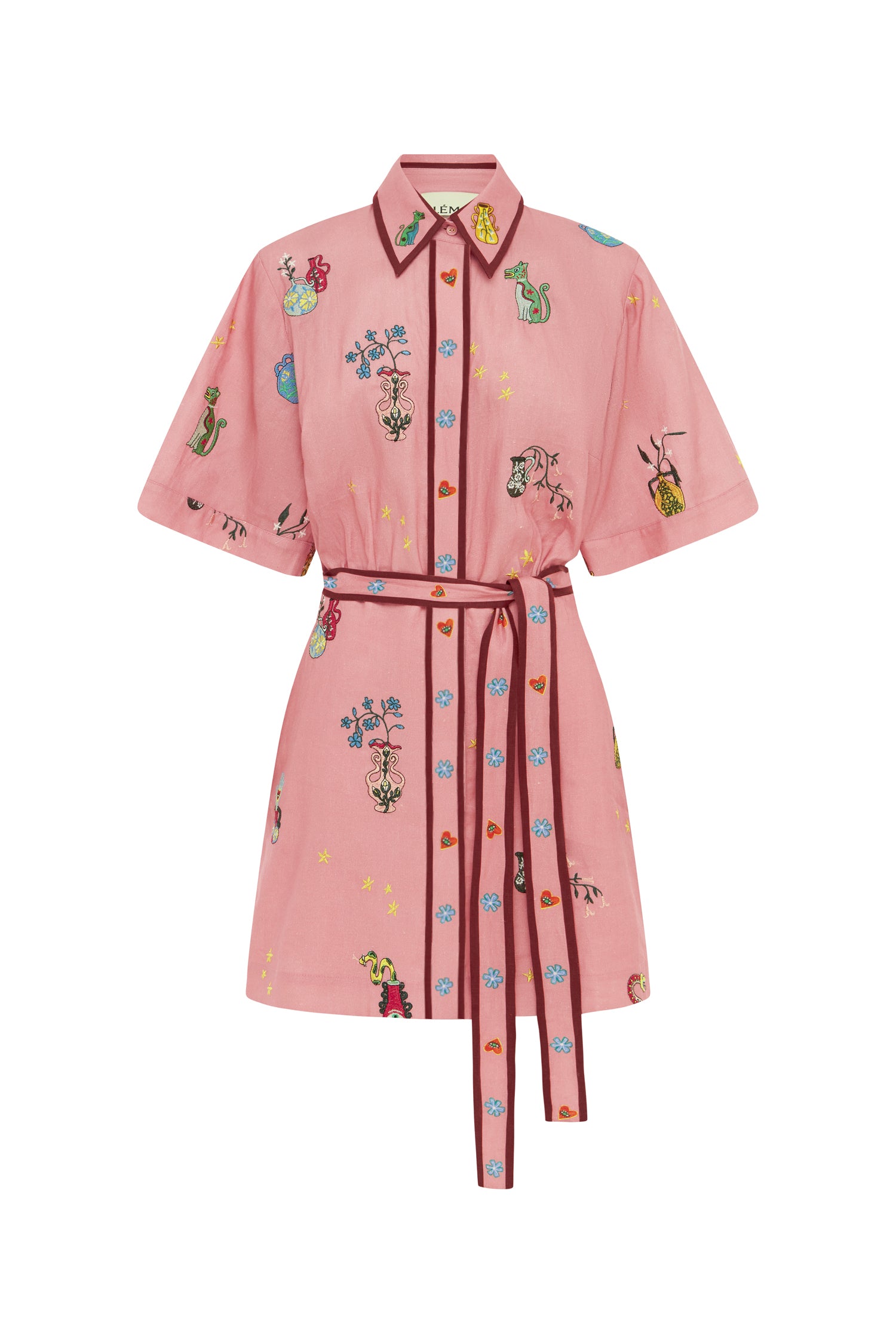 Alemais Timmy Embroidered Mini Dress