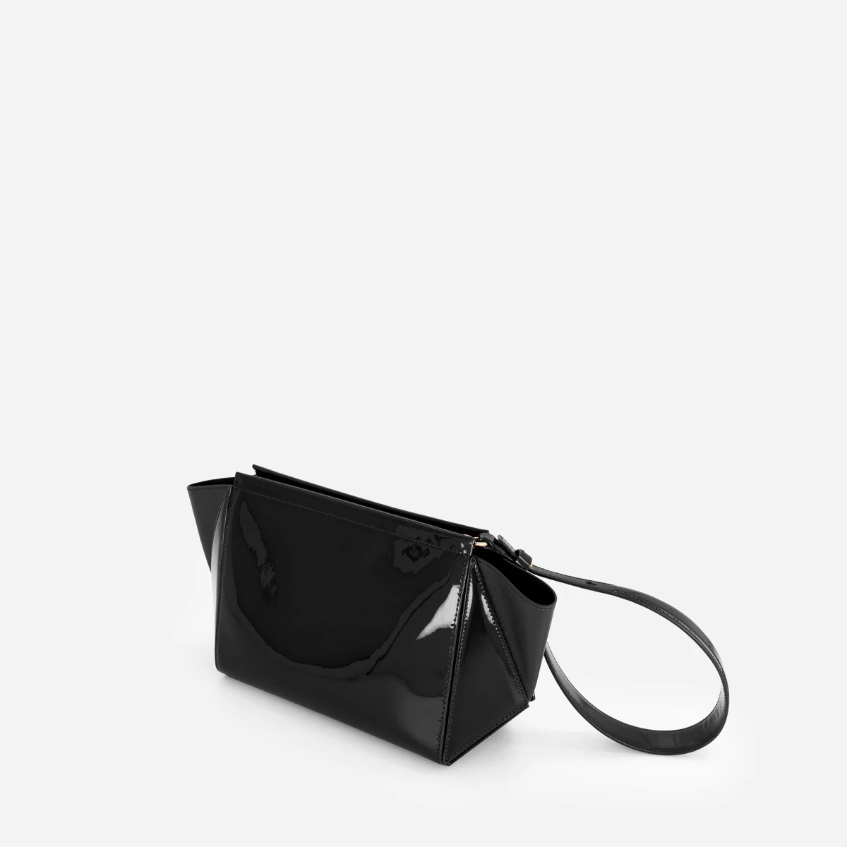 Medium Triangle Pouch - Patent Black