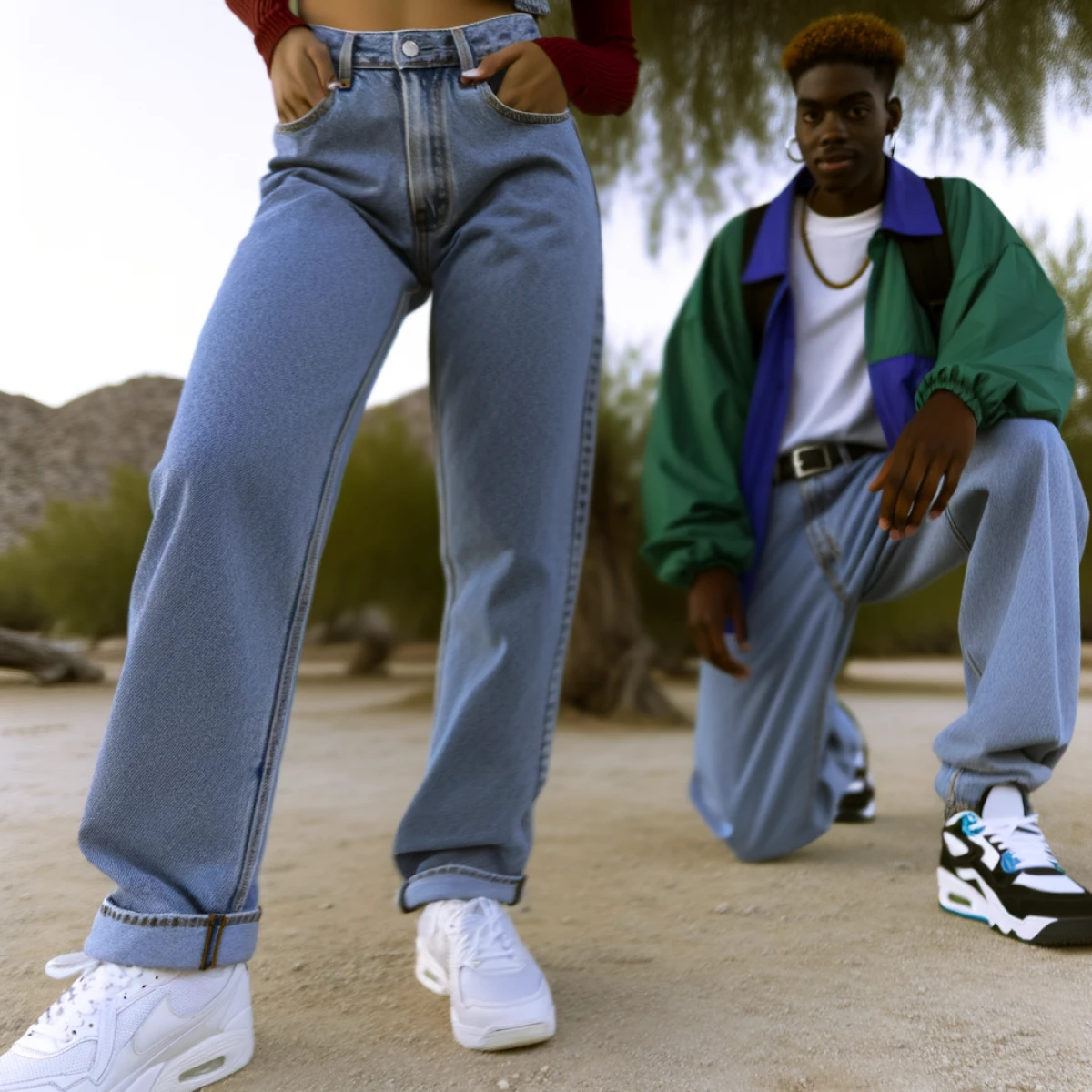 how to wear 90s straight jeans