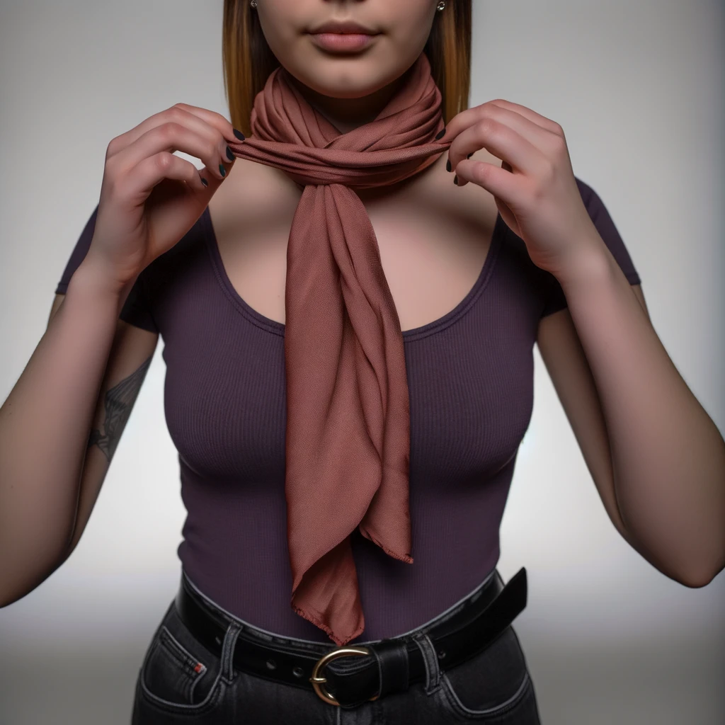 how to wear scarf on neck female