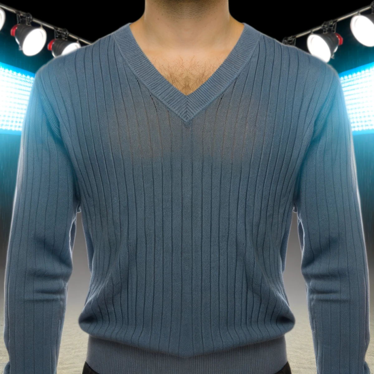 how to wear v neck sweater