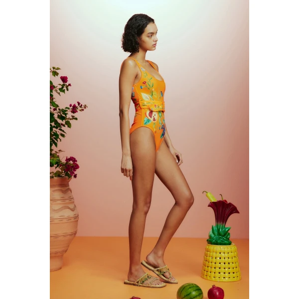 Alemais Flores Belted One Piece