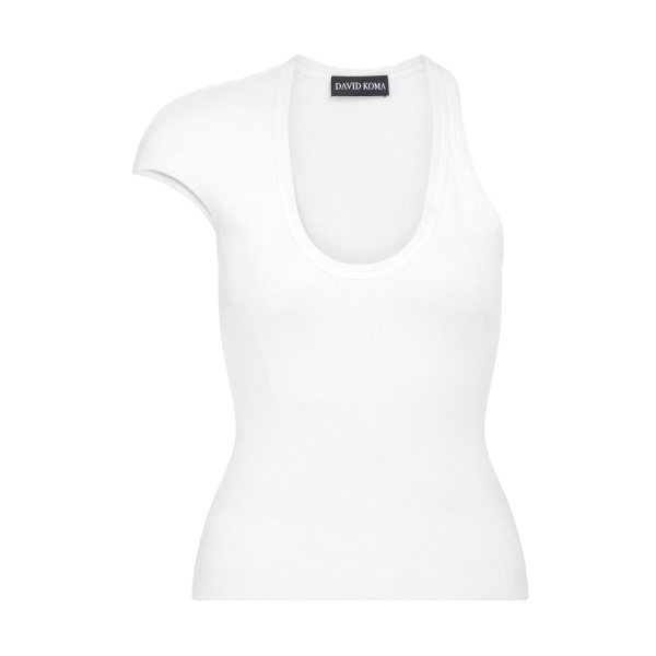 David Koma Asymmetric Sleeve Tank Top