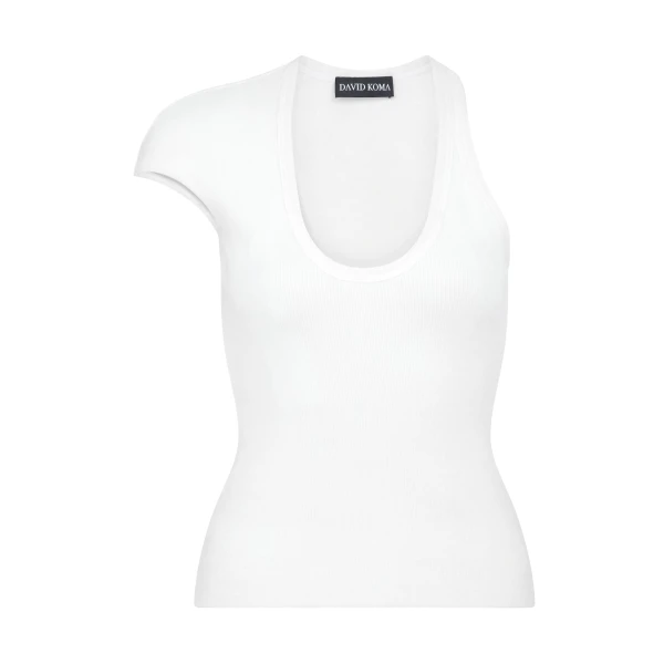 David Koma Asymmetric Sleeve Tank Top