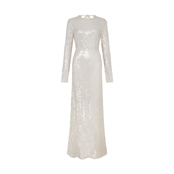 David Koma Long Sleeved Sequin Gown