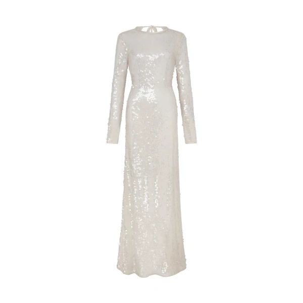 David Koma Long Sleeved Sequin Gown