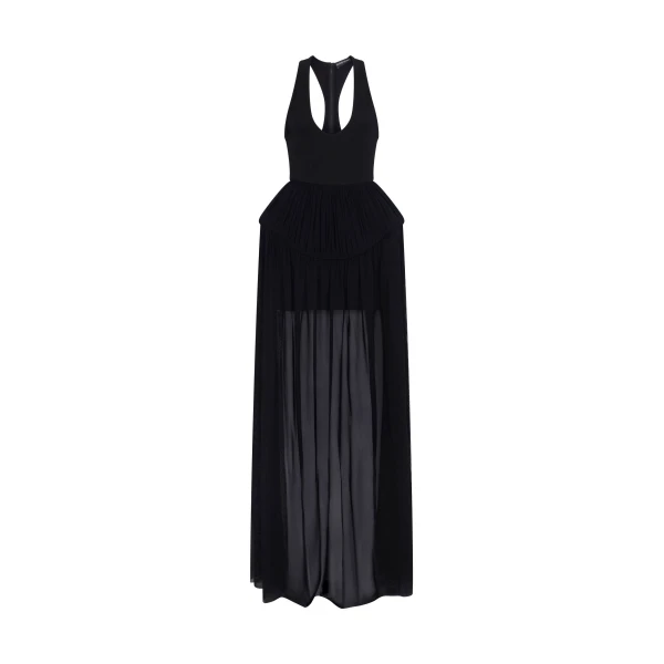 David Koma Racer Top And Tulle Crinoline Gown