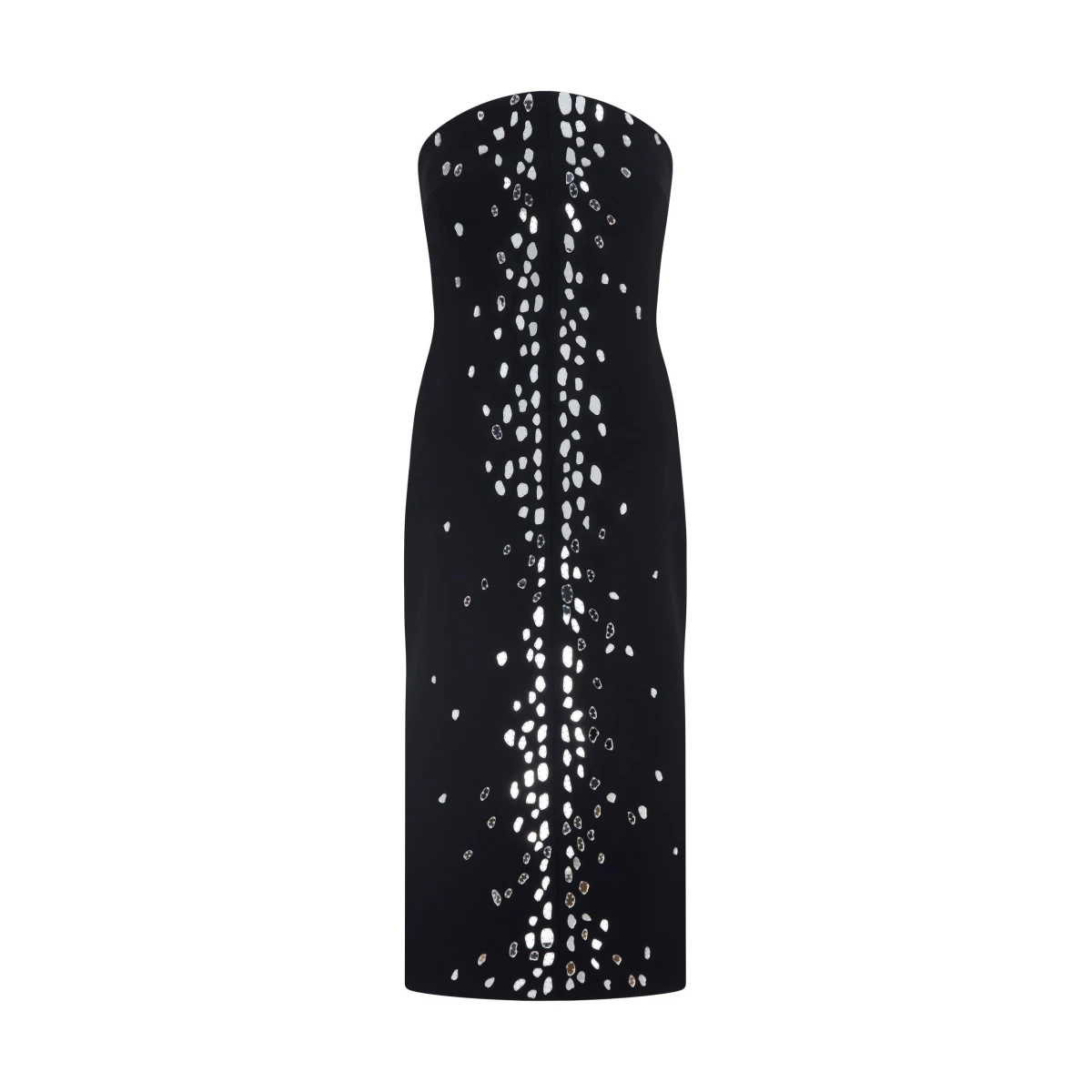 David Koma Speckled Crystal Embroidery Midi Dress