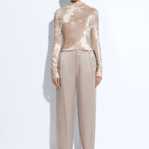 Satin Relaxed Pleated Pant - Image 5