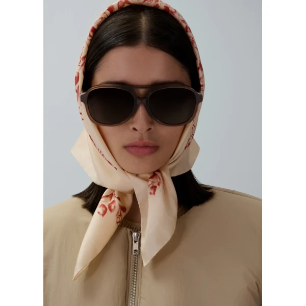 Magda Butrym Collarless puffer jacket in beige