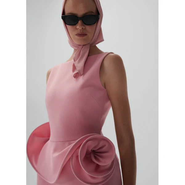 Magda Butrym Floral appliqué sheath dress in pink