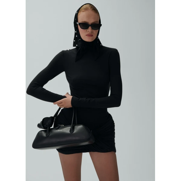 Magda Butrym Long sleeve hip dress in black