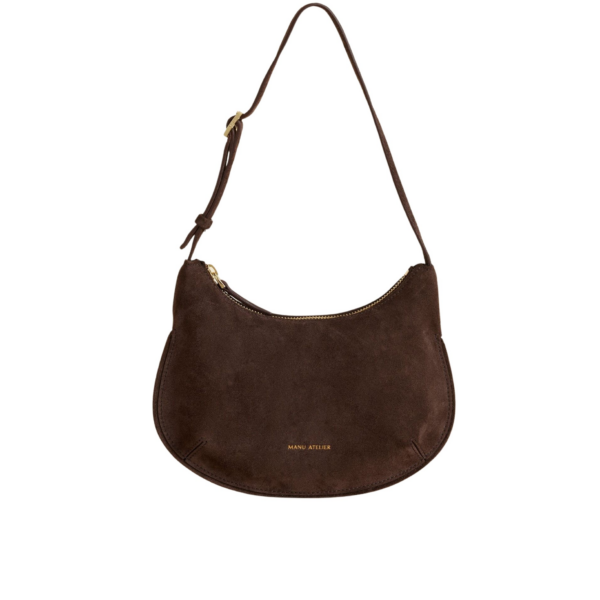 Manu Atelier Ilda Deep Brown Suede luxury Bags from Coveti Marketplace