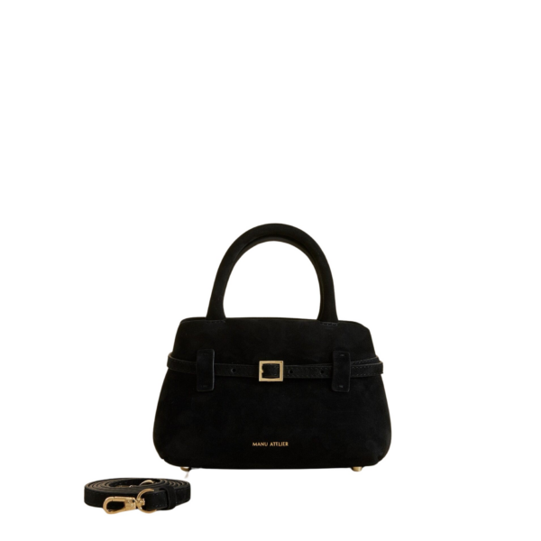 Manu Atelier Le Cambon 20 Black Suede luxury Bags from Coveti Marketplace